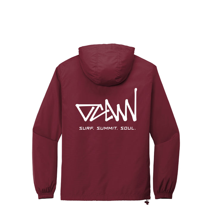 OCDW White Shuji Packable Anorak - Jacket - Maroon - OC Designworks