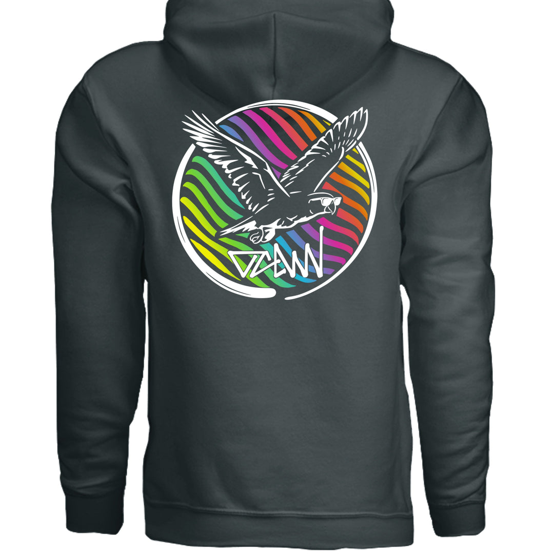 Rainbow Parrot Hoodie - Sweatshirt - Atlantic - OC Designworks
