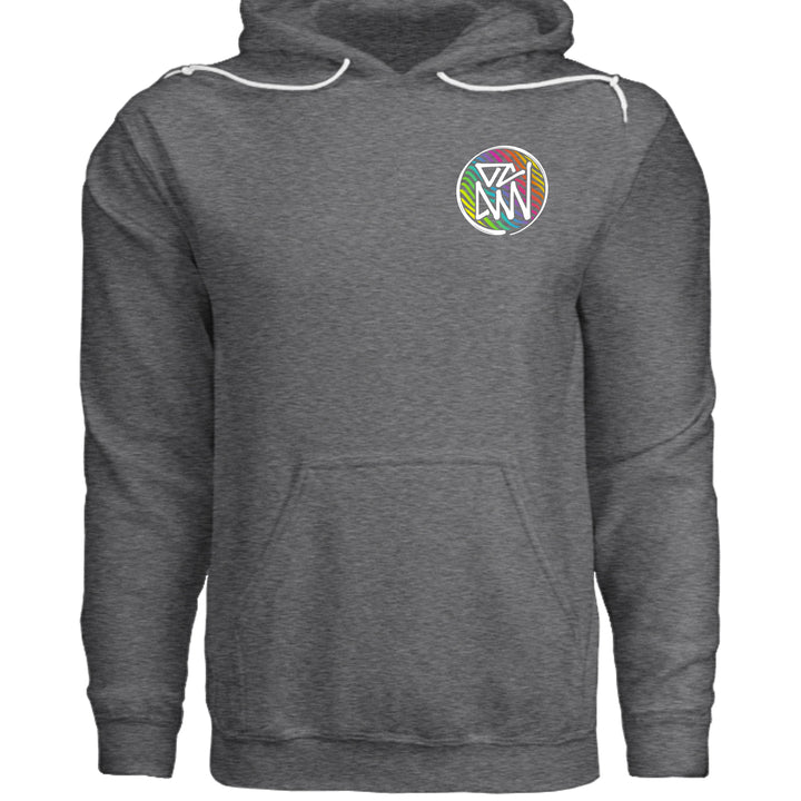 Rainbow Parrot Hoodie - Sweatshirt - DK GRAY HEATHER - OC Designworks