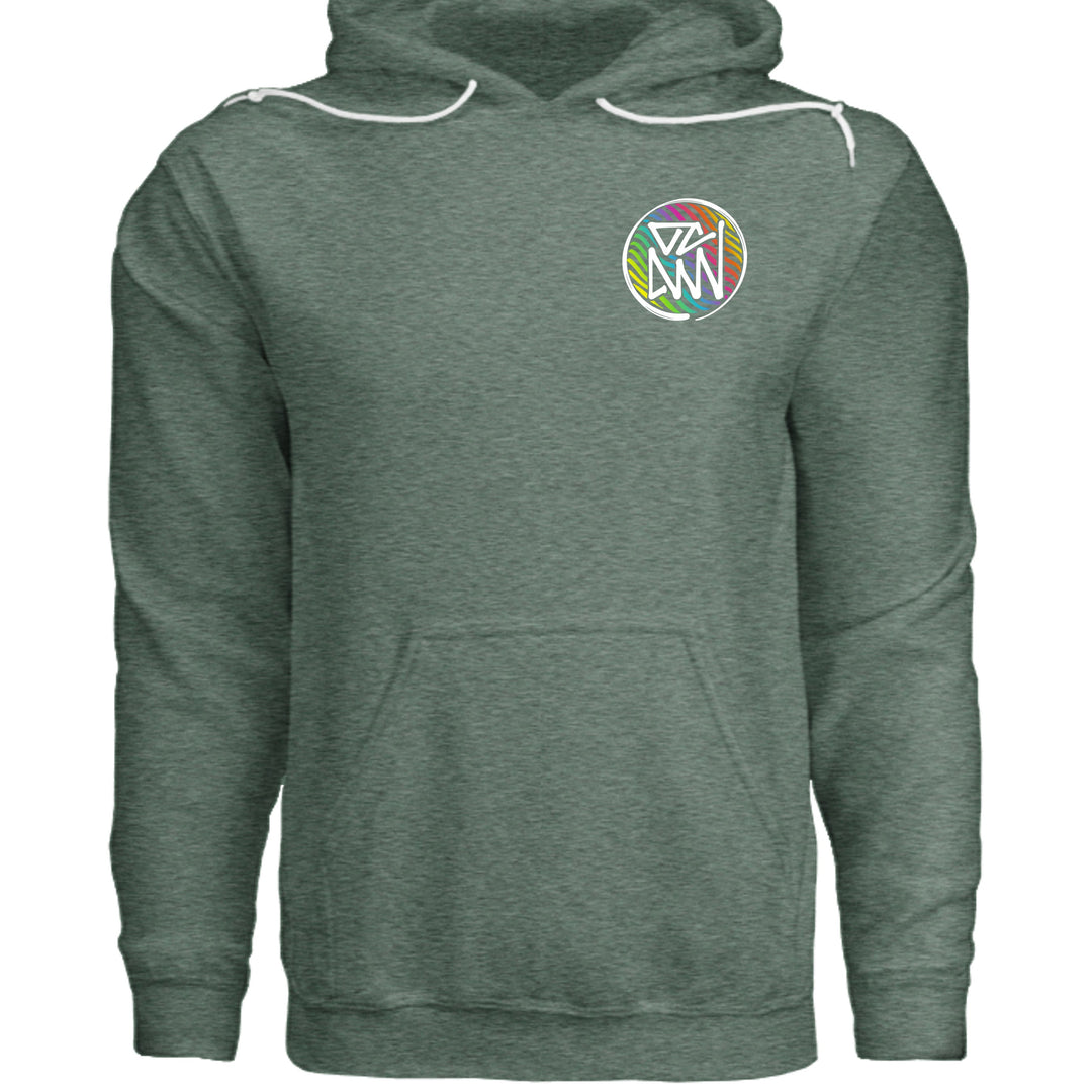 Rainbow Parrot Hoodie - Sweatshirt - HEATHER FOREST - OC Designworks