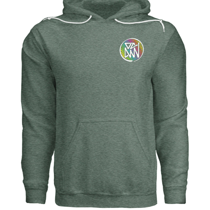 Rainbow Parrot Hoodie - Sweatshirt - HEATHER FOREST - OC Designworks