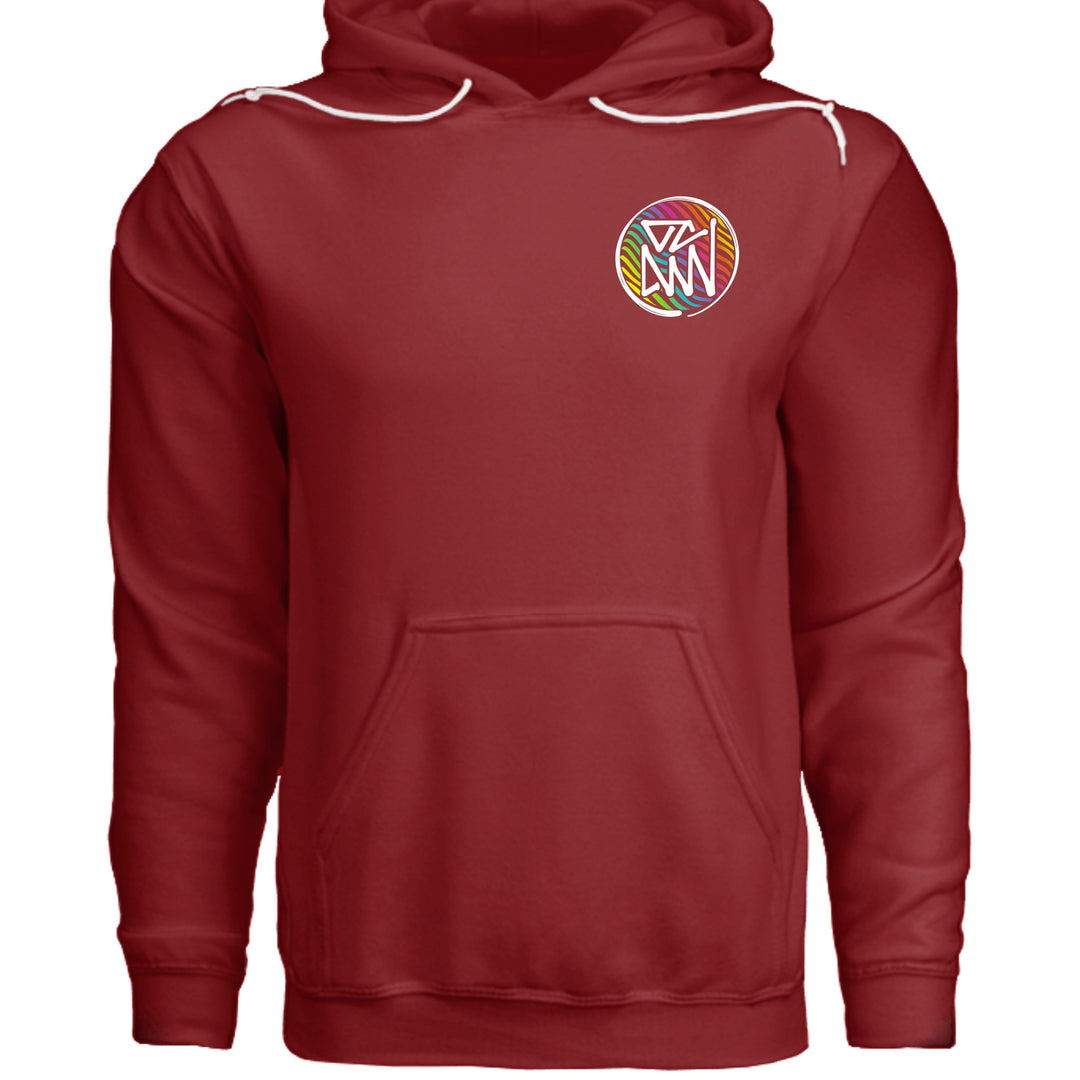 Rainbow Parrot Hoodie - Sweatshirt - Heather Columbia Blue - OC Designworks