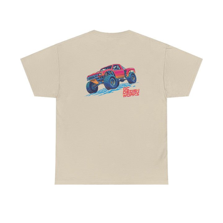 Retro Synthwave 'Yota Trophy Truck T-Shirt — Send It! - T-Shirt - Sand - OC Designworks