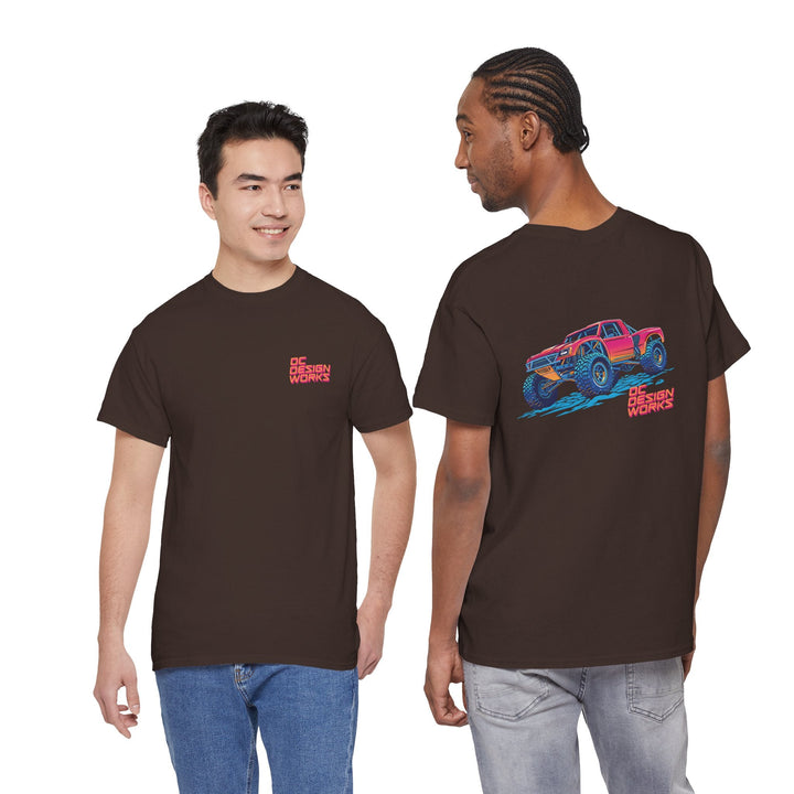 Retro Synthwave 'Yota Trophy Truck T-Shirt — Send It! - T-Shirt - Red - OC Designworks