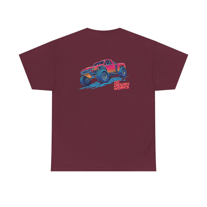 Retro Synthwave 'Yota Trophy Truck T-Shirt — Send It! - T-Shirt - Red - OC Designworks
