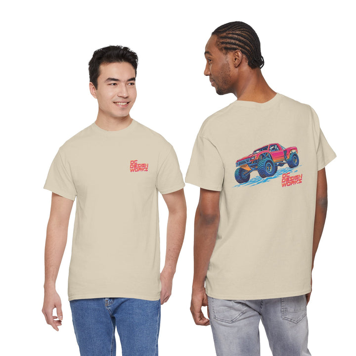 Retro Synthwave 'Yota Trophy Truck T-Shirt — Send It! - T-Shirt - Red - OC Designworks