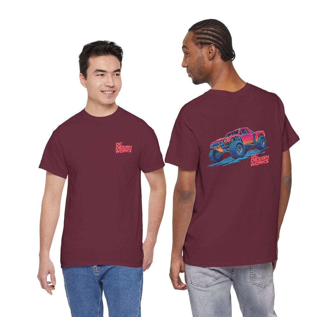 Retro Synthwave 'Yota Trophy Truck T-Shirt — Send It! - T-Shirt - Red - OC Designworks