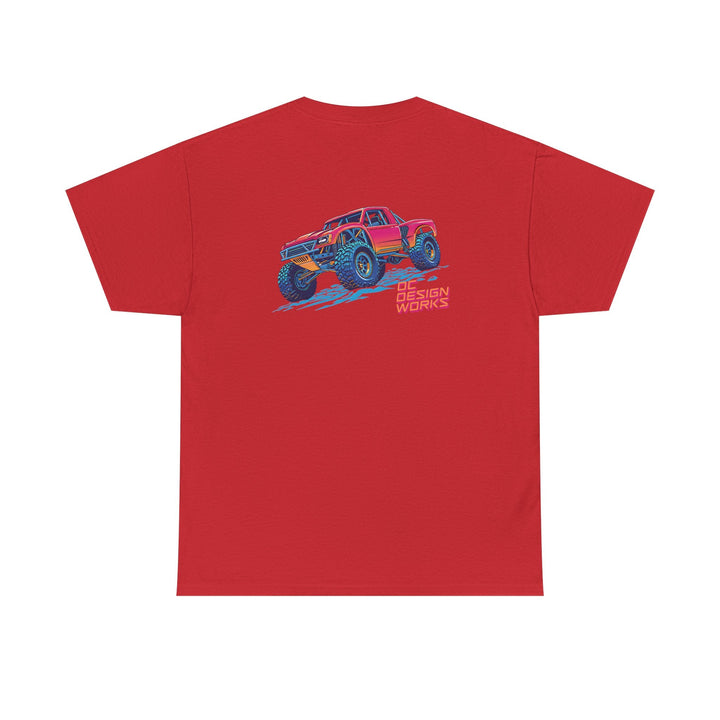 Retro Synthwave 'Yota Trophy Truck T-Shirt — Send It! - T-Shirt - Red - OC Designworks