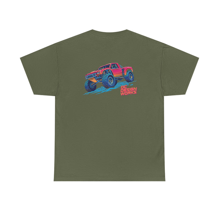 Retro Synthwave 'Yota Trophy Truck T-Shirt — Send It! - T-Shirt - Red - OC Designworks