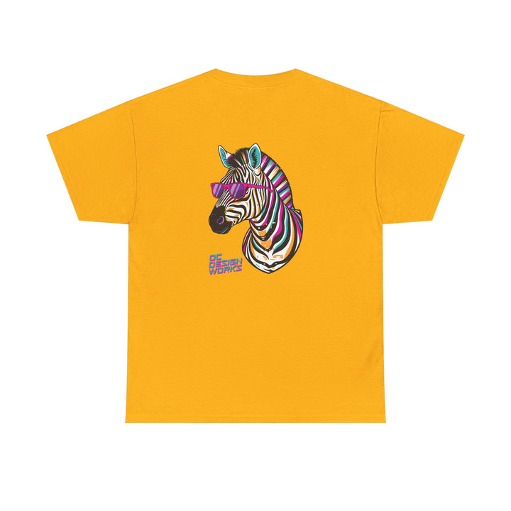 Retro Synthwave Zebra T-Shirt — Oh Yeah! - T-Shirt - Red - OC Designworks