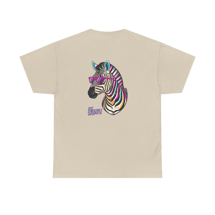 Retro Synthwave Zebra T-Shirt — Oh Yeah! - T-Shirt - Red - OC Designworks