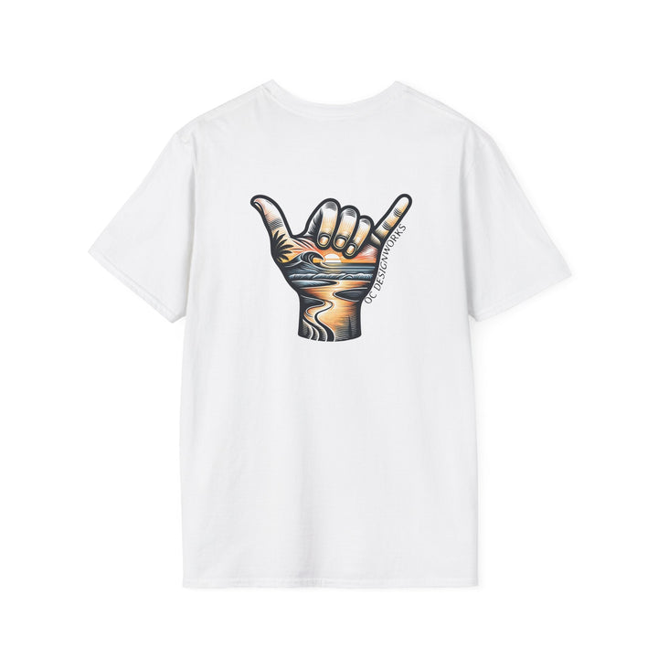 Shaka Sunset T-Shirt - T-Shirt - White - OC Designworks