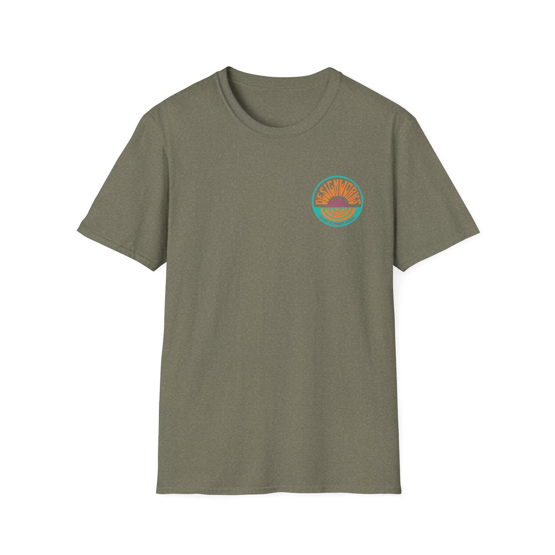 Vintage Casual Beach Logo T-Shirt — Surf Summit Soul - T-Shirt - Heather Military Green - OC Designworks