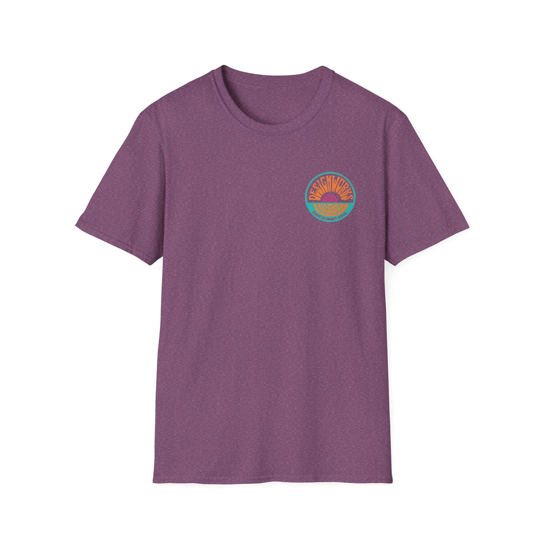 Vintage Casual Beach Logo T-Shirt — Surf Summit Soul - T-Shirt - Heather Maroon - OC Designworks