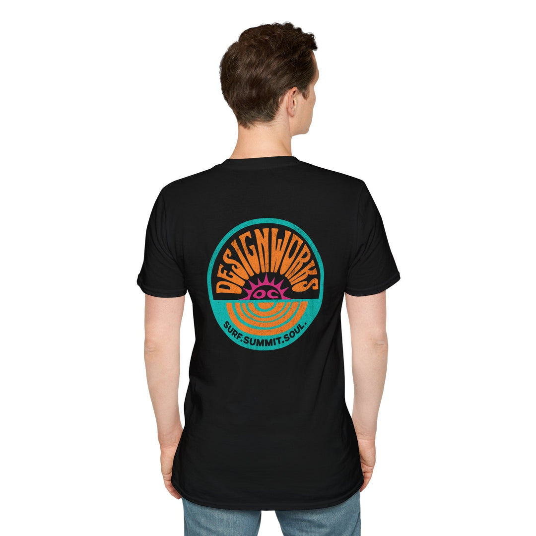 Vintage Casual Beach Logo T-Shirt — Surf Summit Soul - T-Shirt - Black - OC Designworks