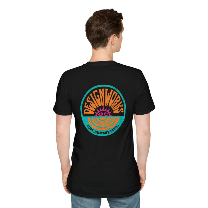 Vintage Casual Beach Logo T-Shirt — Surf Summit Soul - T-Shirt - Black - OC Designworks