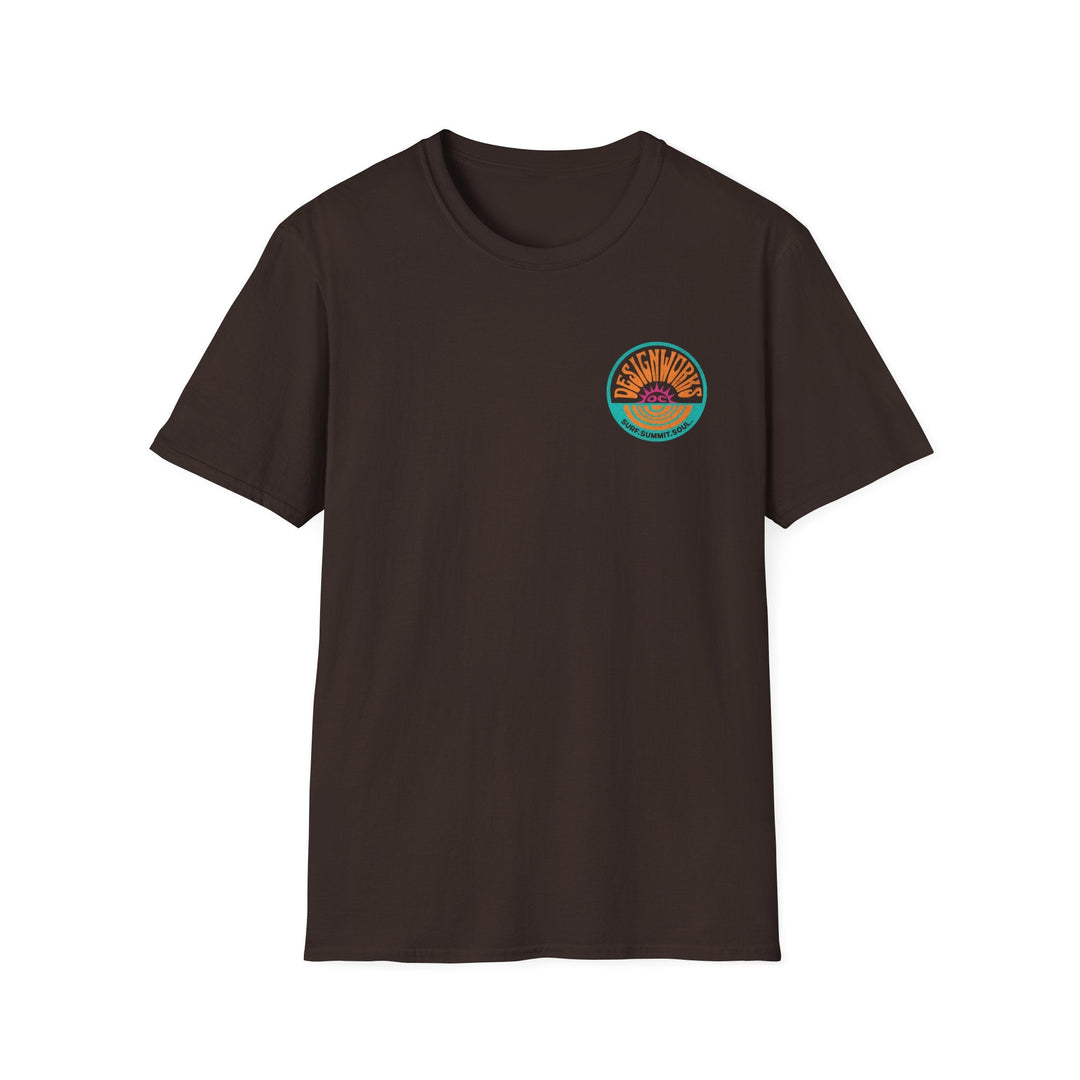 Vintage Casual Beach Logo T-Shirt — Surf Summit Soul - T-Shirt - Dark Chocolate - OC Designworks
