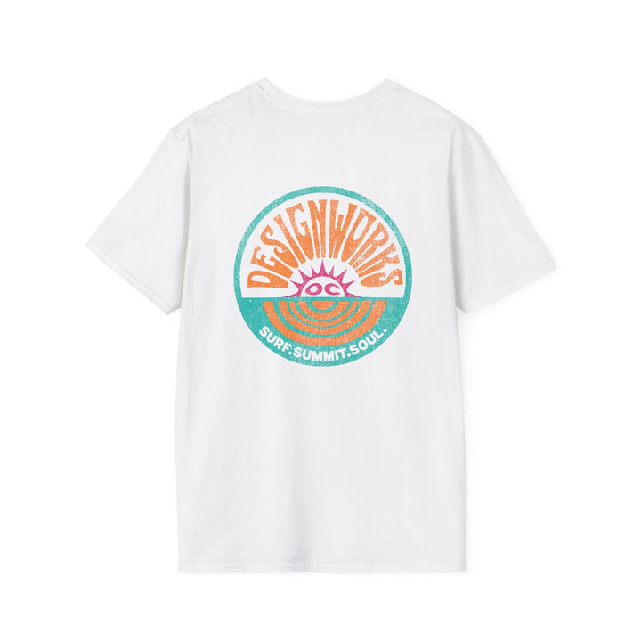 Vintage Casual Beach Logo T-Shirt — Surf Summit Soul - T-Shirt - White - OC Designworks