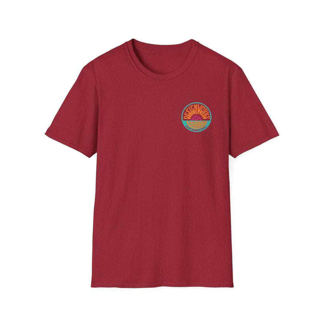 Vintage Casual Beach Logo T-Shirt — Surf Summit Soul - T-Shirt - Antique Cherry Red - OC Designworks