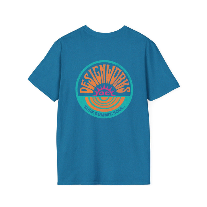Vintage Casual Beach Logo T-Shirt — Surf Summit Soul - T-Shirt - Antique Sapphire - OC Designworks