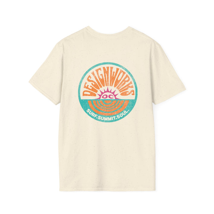 Vintage Casual Beach Logo T-Shirt — Surf Summit Soul - T-Shirt - Natural - OC Designworks
