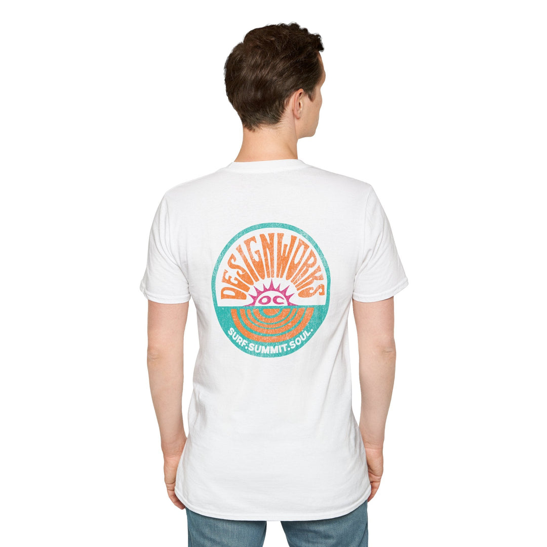Vintage Casual Beach Logo T-Shirt — Surf Summit Soul - T-Shirt - White - OC Designworks