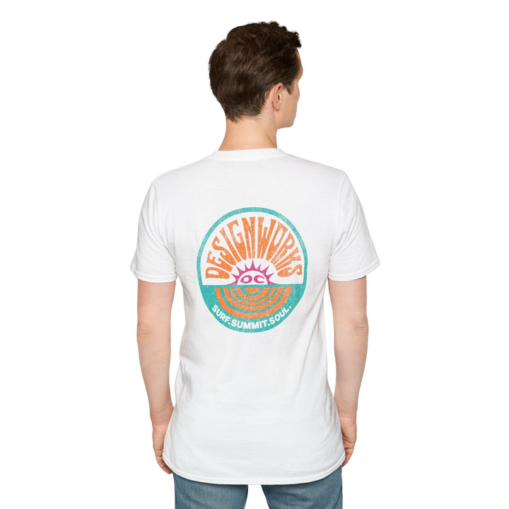 Vintage Casual Beach Logo T-Shirt — Surf Summit Soul - T-Shirt - White - OC Designworks