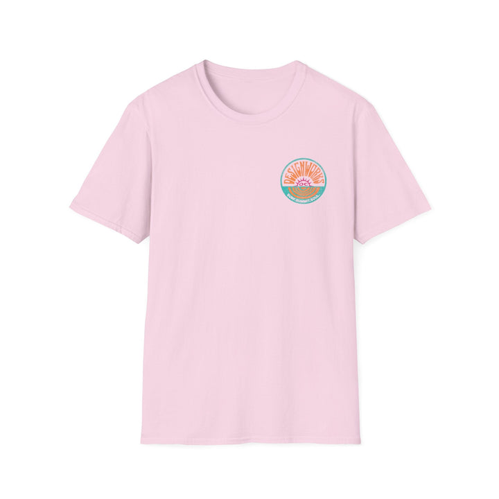 Vintage Casual Beach Logo T-Shirt — Surf Summit Soul - T-Shirt - Light Pink - OC Designworks