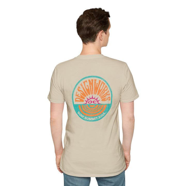 Vintage Casual Beach Logo T-Shirt — Surf Summit Soul - T-Shirt - Sand - OC Designworks