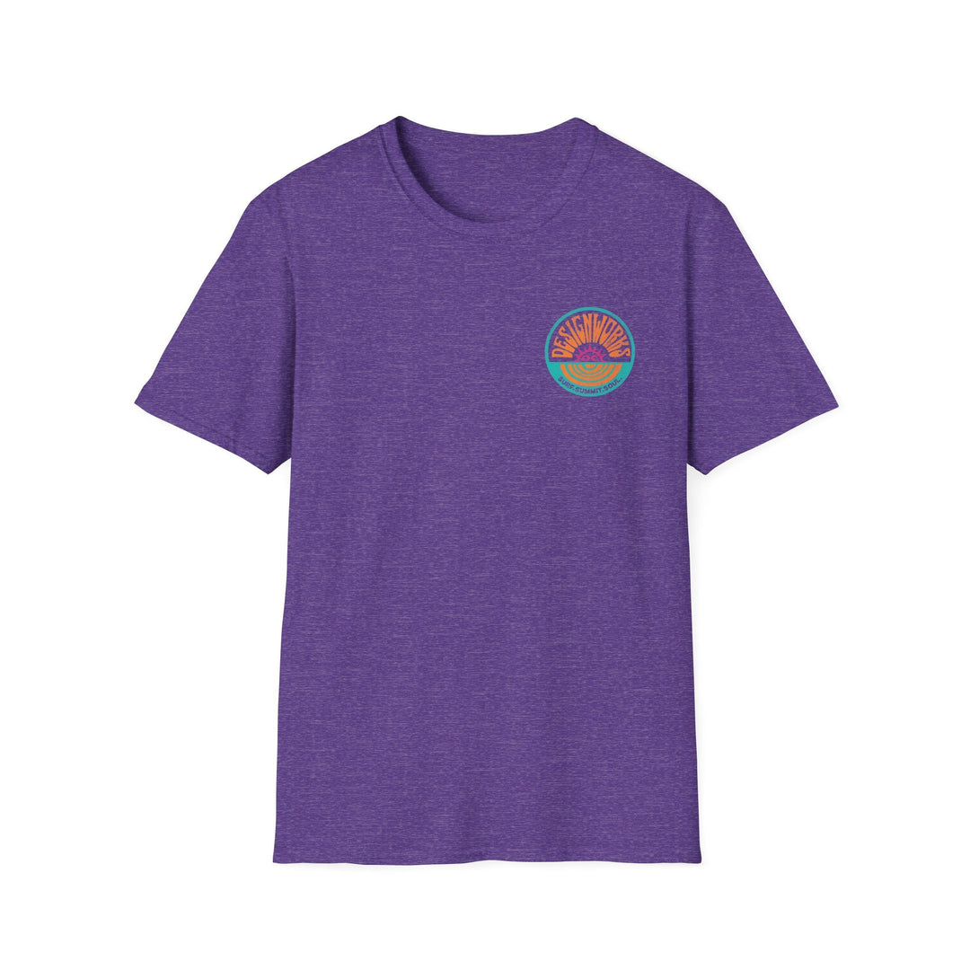 Vintage Casual Beach Logo T-Shirt — Surf Summit Soul - T-Shirt - Heather Purple - OC Designworks