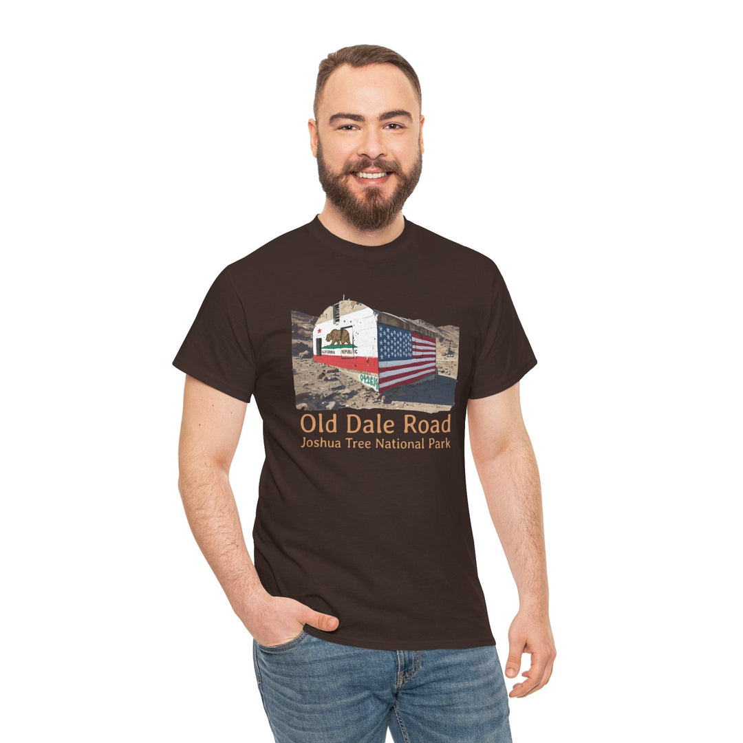 Vintage Joshua Tree "Old Dale Road" T-Shirt — Sunset Mine - T-Shirt - Dark Chocolate - OC Designworks