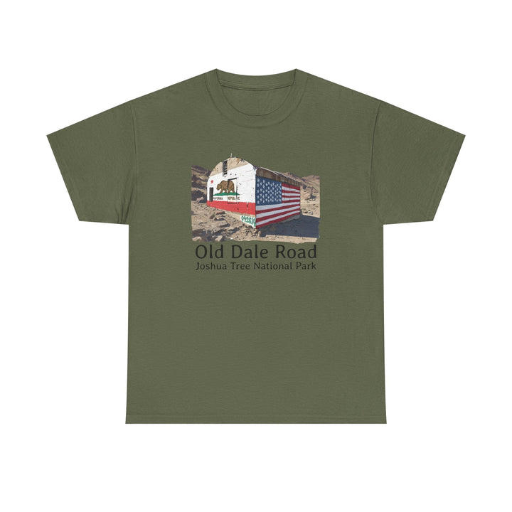 Vintage Joshua Tree "Old Dale Road" T-Shirt — Sunset Mine - T-Shirt - Military Green - OC Designworks