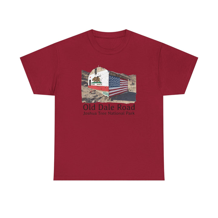 Vintage Joshua Tree "Old Dale Road" T-Shirt — Sunset Mine - T-Shirt - Cardinal Red - OC Designworks