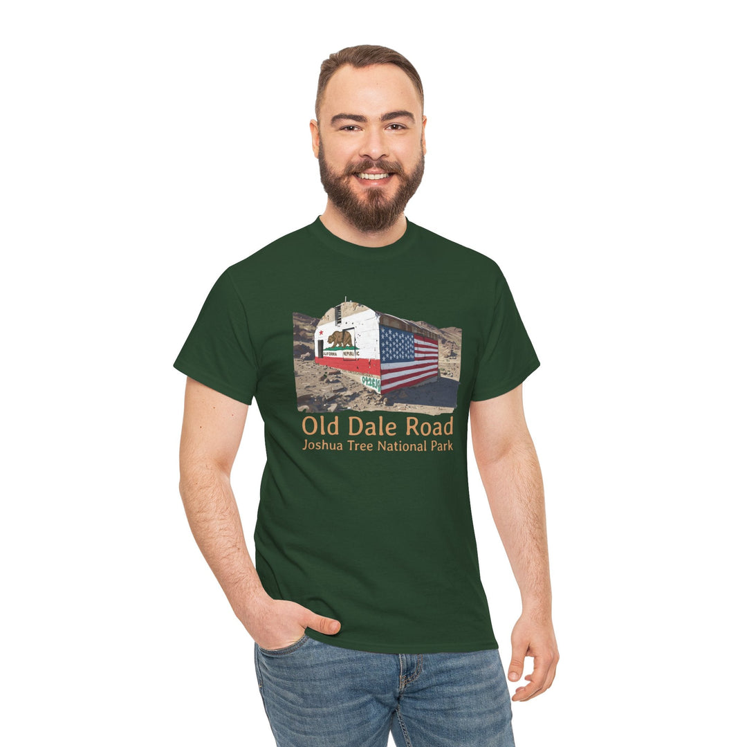 Vintage Joshua Tree "Old Dale Road" T-Shirt — Sunset Mine - T-Shirt - Forest Green - OC Designworks