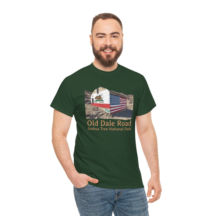Vintage Joshua Tree "Old Dale Road" T-Shirt — Sunset Mine - T-Shirt - Forest Green - OC Designworks