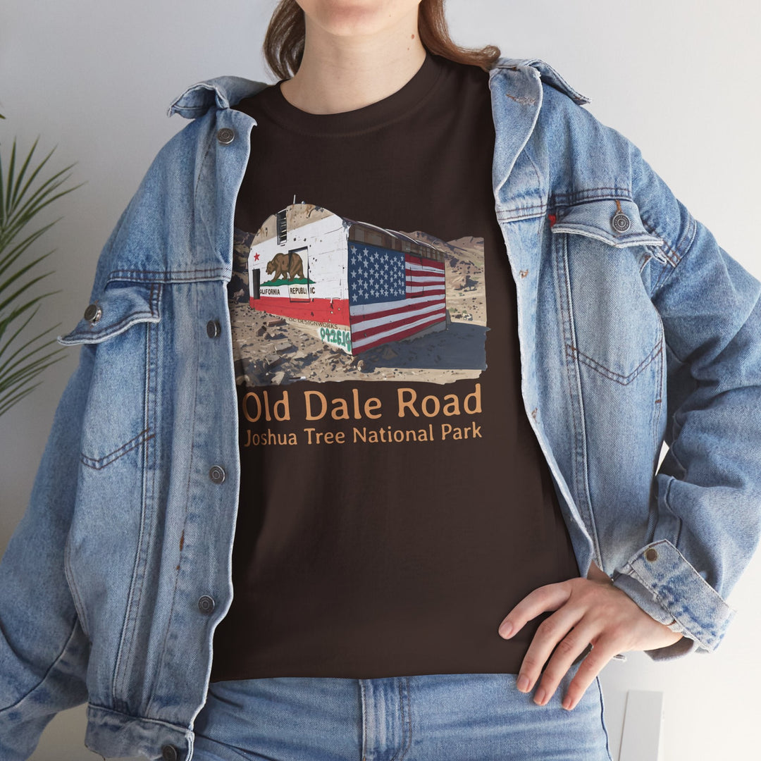 Vintage Joshua Tree "Old Dale Road" T-Shirt — Sunset Mine - T-Shirt - Dark Chocolate - OC Designworks