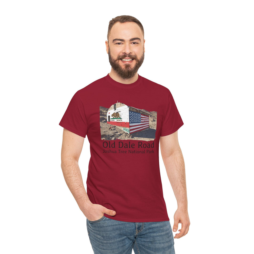 Vintage Joshua Tree "Old Dale Road" T-Shirt — Sunset Mine - T-Shirt - Cardinal Red - OC Designworks