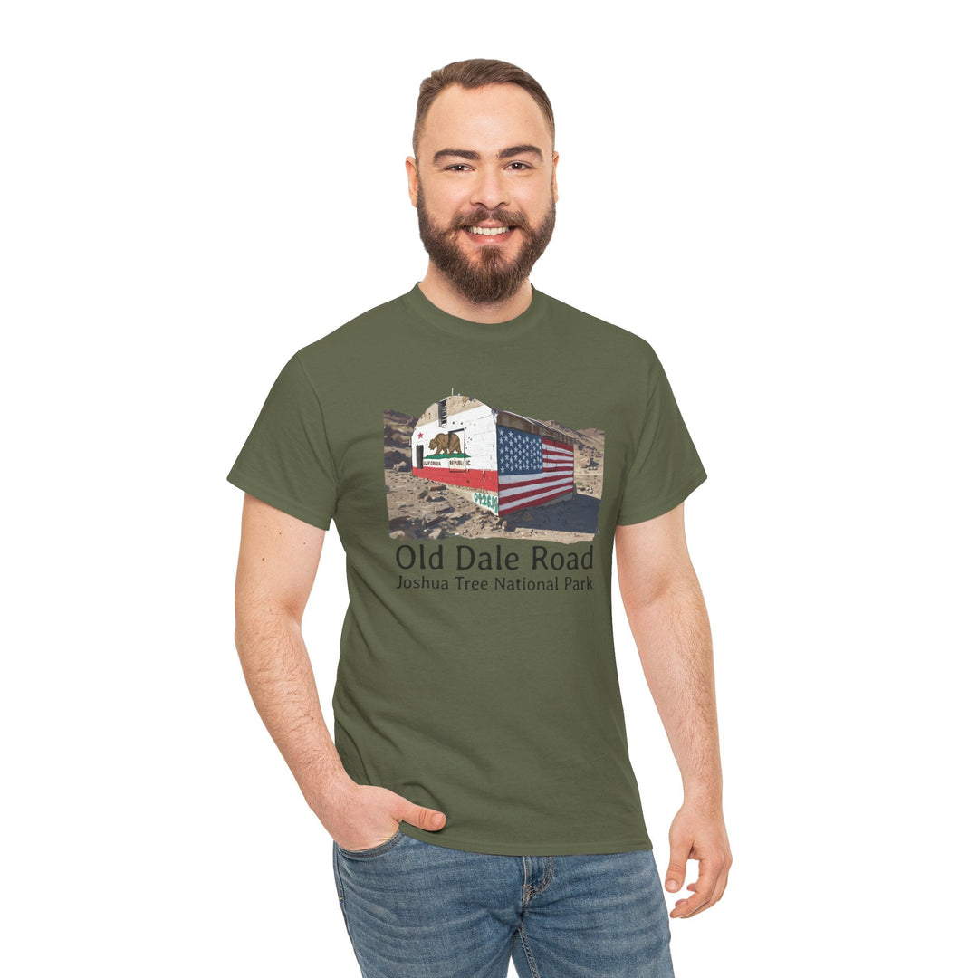 Vintage Joshua Tree "Old Dale Road" T-Shirt — Sunset Mine - T-Shirt - Military Green - OC Designworks