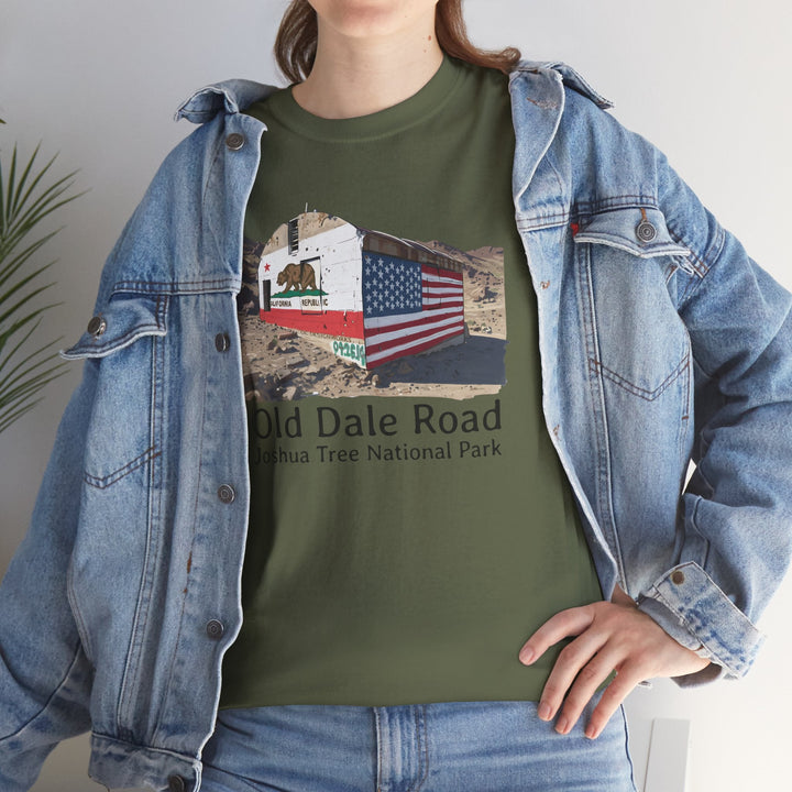 Vintage Joshua Tree "Old Dale Road" T-Shirt — Sunset Mine - T-Shirt - Military Green - OC Designworks