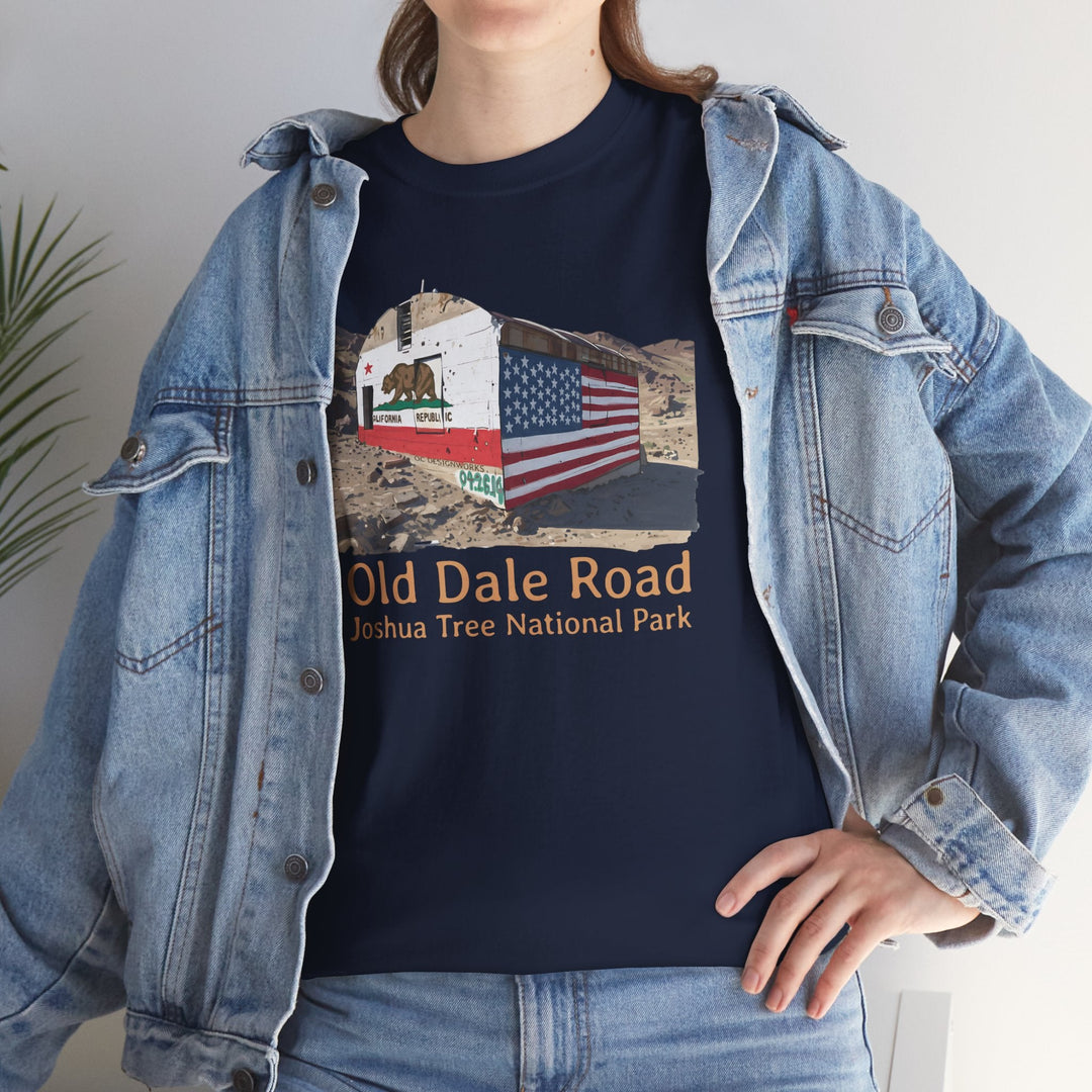 Vintage Joshua Tree "Old Dale Road" T-Shirt — Sunset Mine - T-Shirt - Navy - OC Designworks