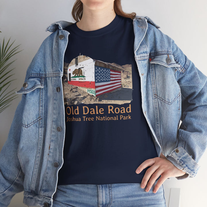 Vintage Joshua Tree "Old Dale Road" T-Shirt — Sunset Mine - T-Shirt - Navy - OC Designworks
